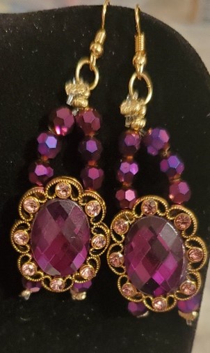Purple_Gold Neclace